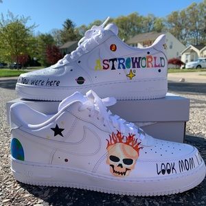 Travis Scott Custom Nike Air Force Ones 